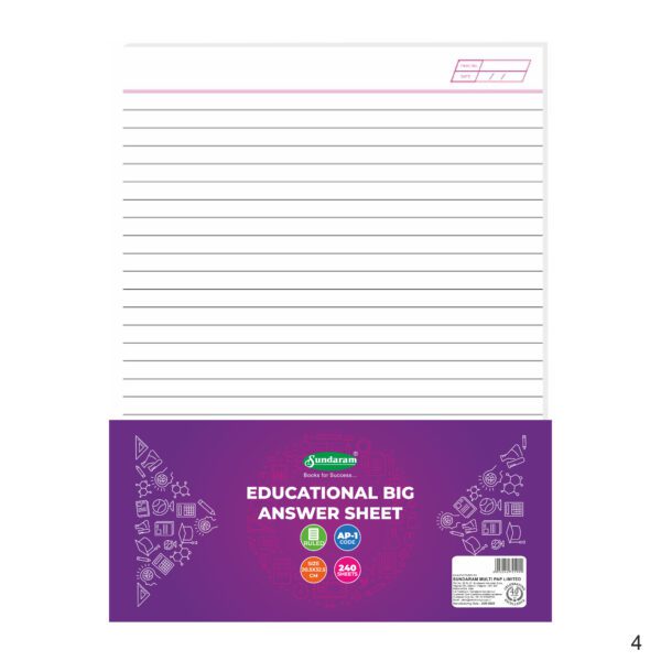 Big Answer Sheet Ruled 240 Folds